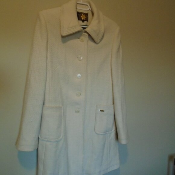 PROJEK RAW 50% WOOL LADIES COAT WITH BLUE LINER SIZE XL - BEAUTIFUL - Picture 2 of 5